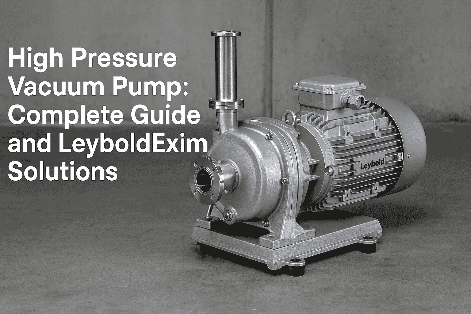 High Pressure Vacuum Pump: Complete Guide and LeyboldExim Solutions